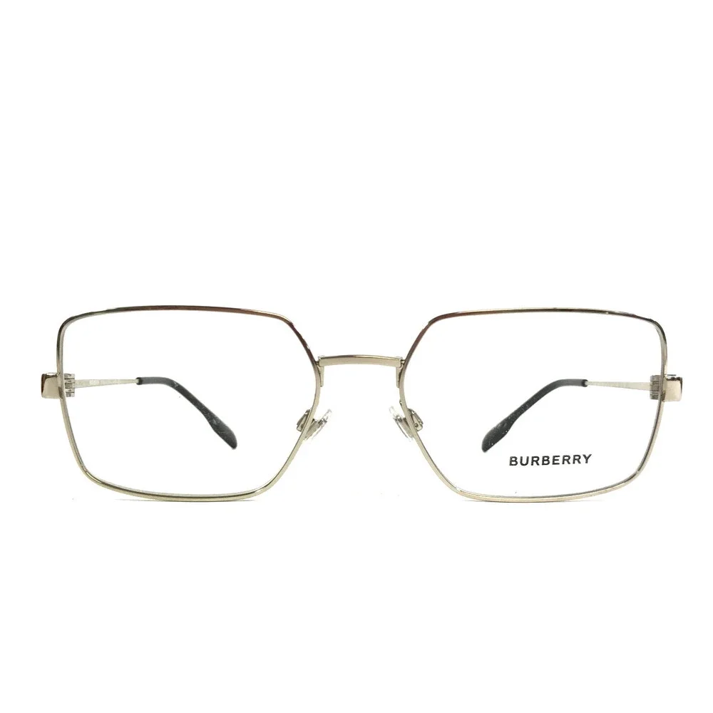 Burberry Eyeglasses Frames B1380 1005 Silver Geometric Wire Rim 56-18-145
